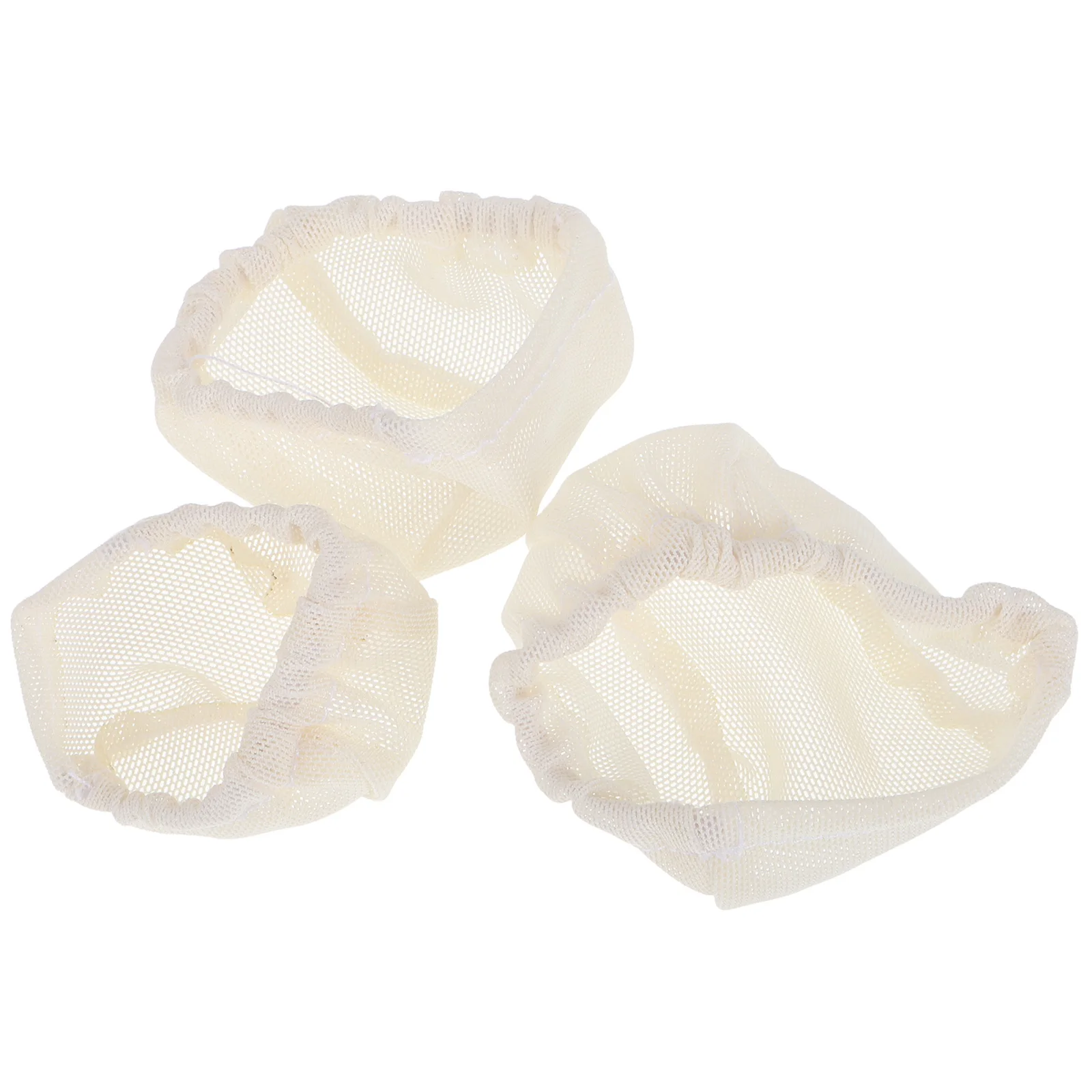 

3 Pcs BJD Hair Cover Mesh Dome Cap Set Makeup Wigs Hat Head Protection Net Cloth