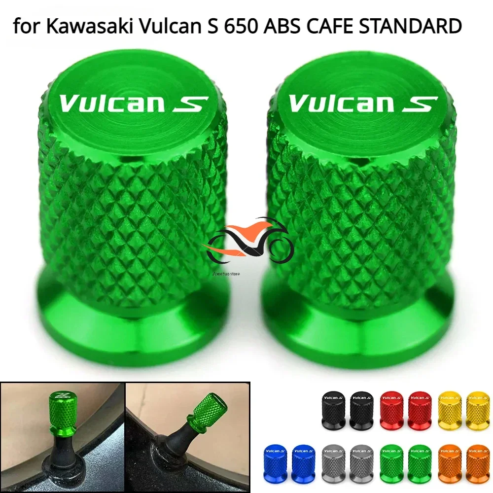 

VULCAN S Motorcycle Tire Valve Air Port Stem Cover Cap Plug CNC Aluminum Accessories for Kawasaki Vulcan S 650 ABS CAFE STANDARD