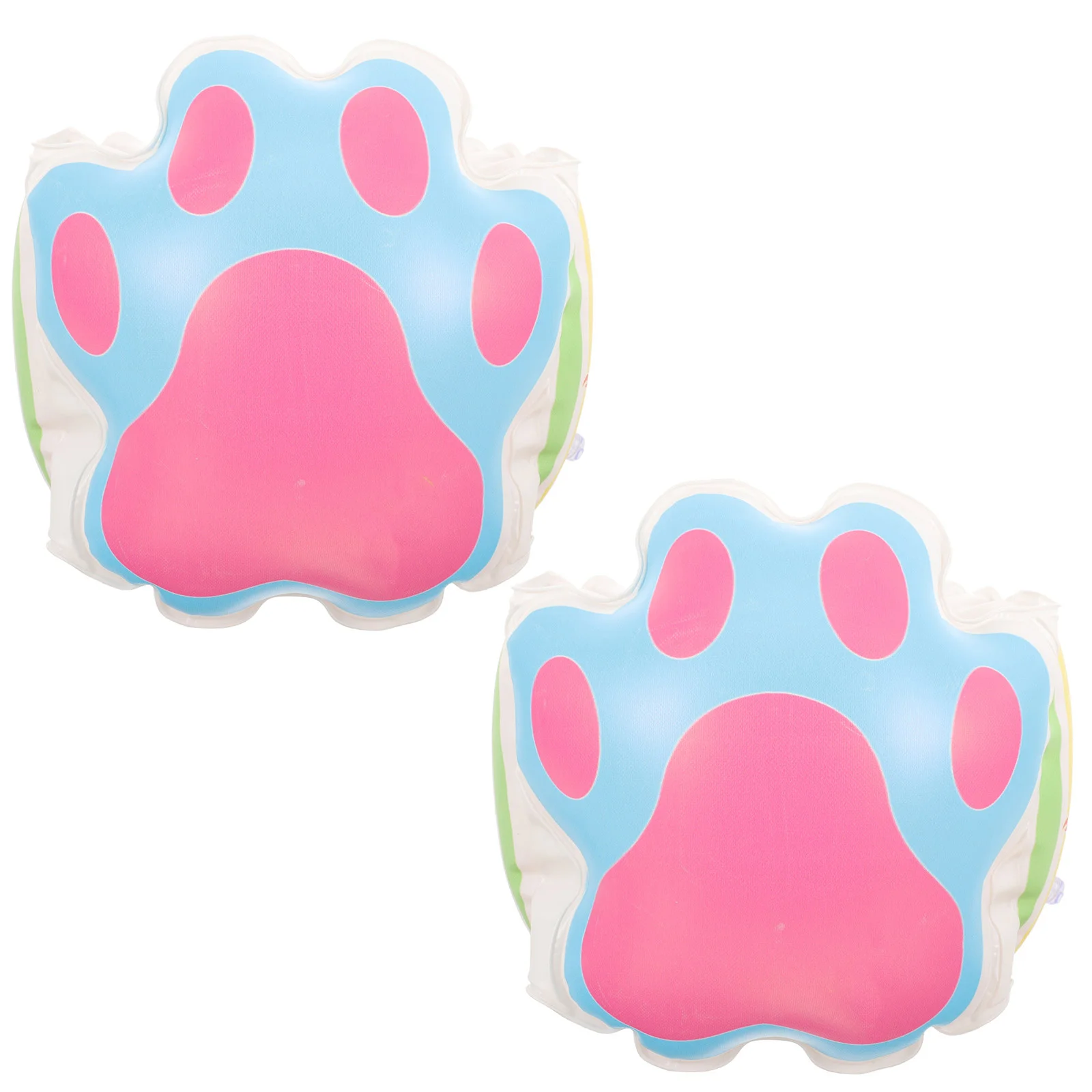 1 par de mangas de braço flutuantes, braçadeiras infláveis em formato de urso fofo para crianças, suporte de segurança para piscina, jogos aquáticos