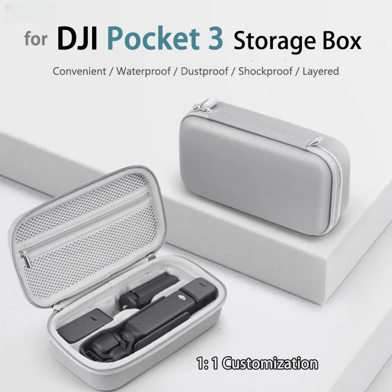 لـ DJI OSMO Pocket 3 صندوق تخزين صلب EVA مقاوم للماء حقيبة حمل ملحقات كاميرا الحركة غطاء حماية مضاد للسقوط