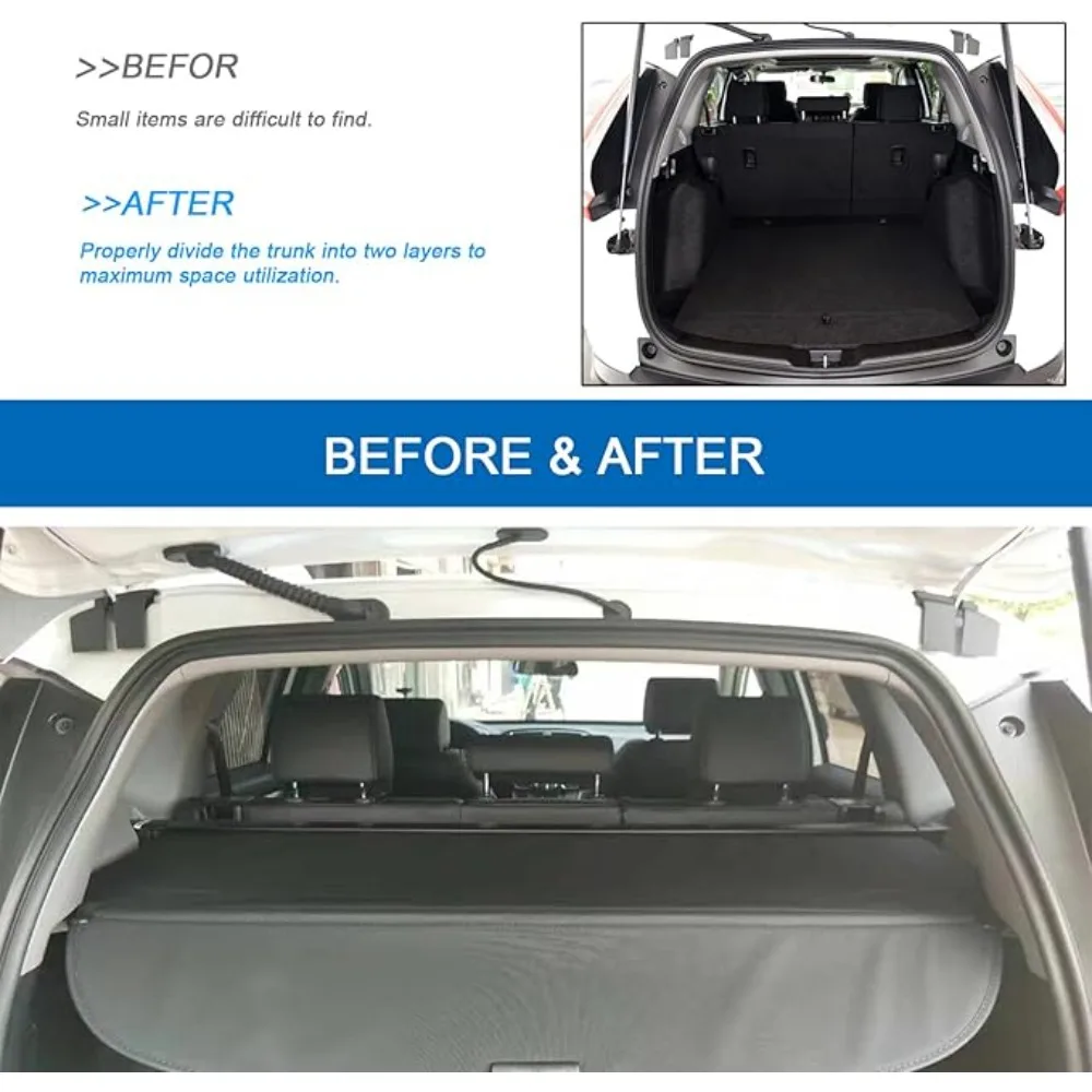 Car Interior Retractable Rear Trunk Cargo Luggage Security Privacy Shade Shield Cover Organizer For Honda Fit Jazz 2008-2013