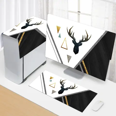 17-34inch Computer Cover Computers Dust Covers Fabric Home PC Dusts Proof Desktop Monitor Coverred All-in-One Case 2/3 Pcs Set