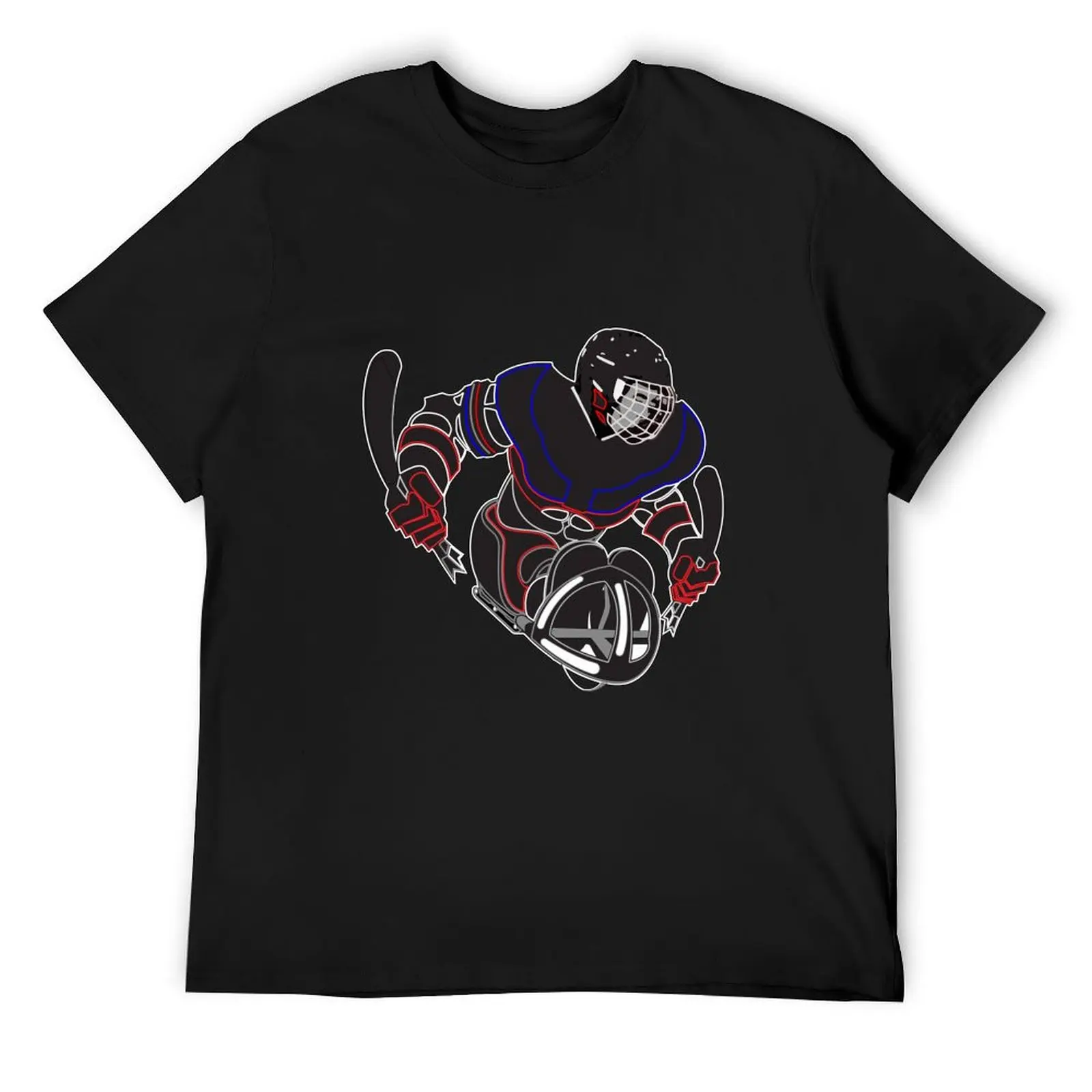 

Neon Sled Hockey Player T-Shirt man t shirt shirts graphic graphic shirts mens graphic t-shirts pack