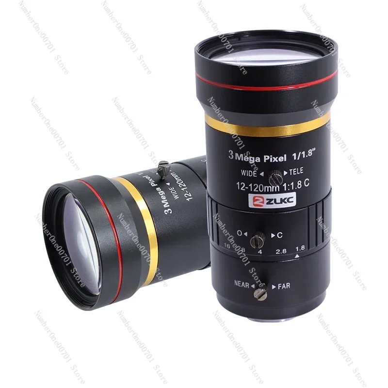 Zoom Lens 12-120mm Zoom Lens Road Surveillance 1/1.8 Inch Telephoto Lens C/CS Port Camera