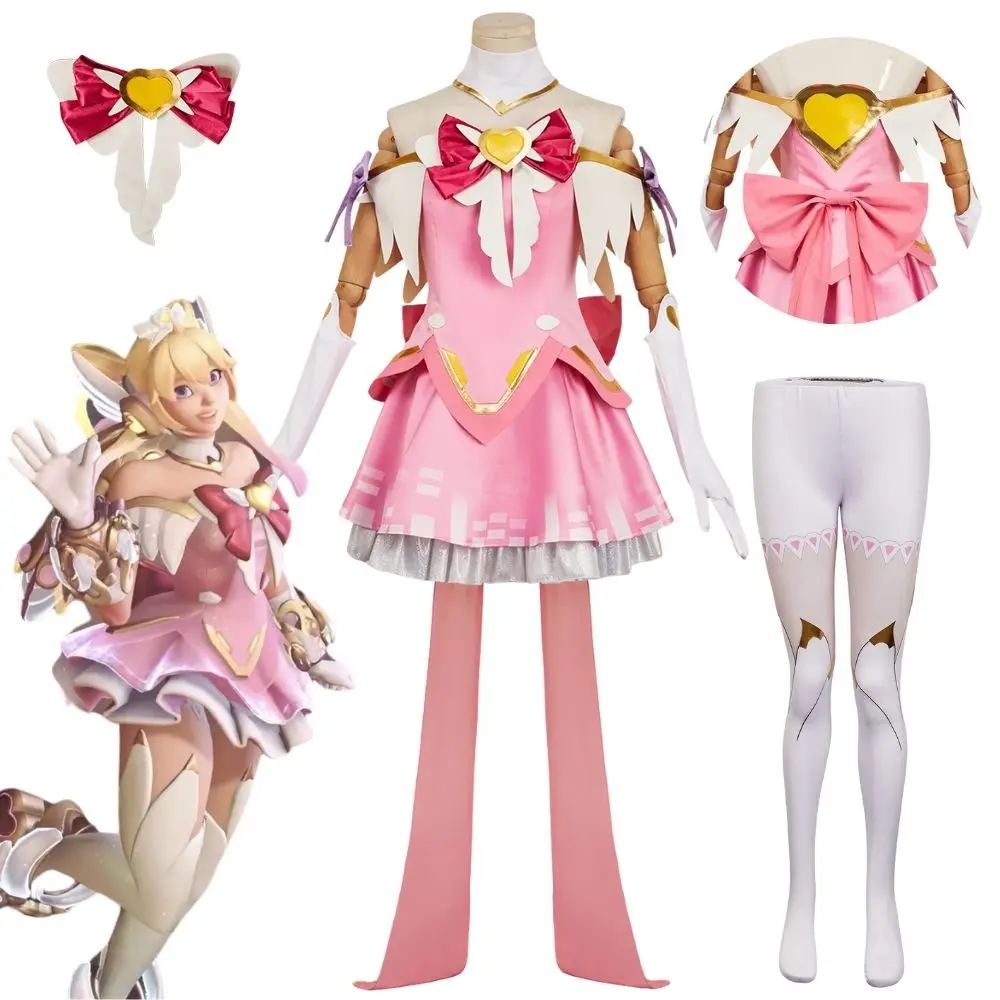 

Juno OW Cosplay Costume Disguise for Women Girls Dresses Fantasy Roleplay Outfits Fancy Dress Up Halloween Carnival Party Suit