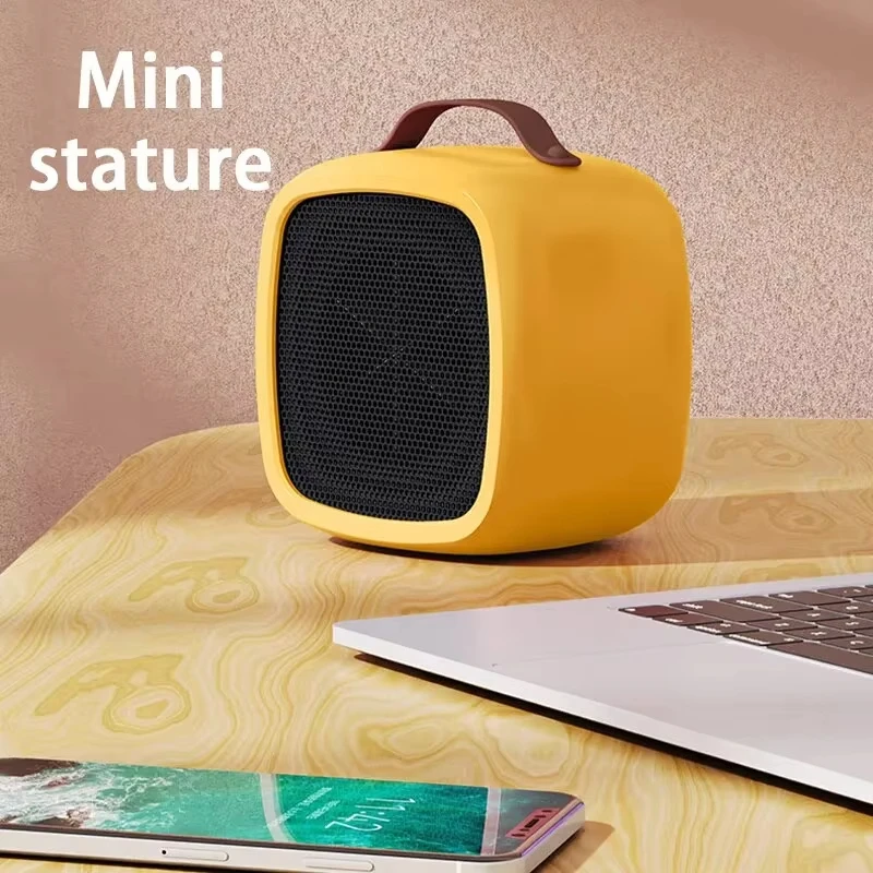 Riscaldatore portatile per piccoli spazi da 500 W Riscaldamento rapido Riscaldatore d\'aria calda da tavolo leggero Ventilatore scaldino domestico