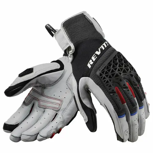 Imagen 2 del producto Nuevo rojo/negro Revit Sand 4 Trial motocicleta aventura Touring guantes ventilados cuero genuino moto deporte guantes de carreras