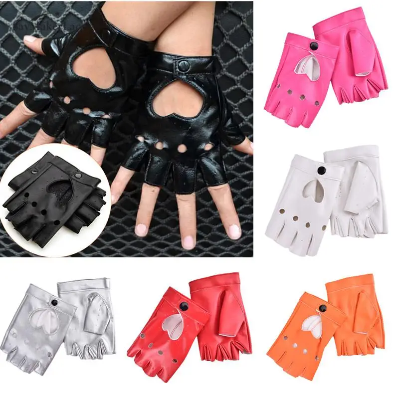 

Women Fashion Five Finger Pu Leather Gloves Ladies Driving Show Pole Dance Mittens Gloves Gothic Lolita Cosplay Party Gloves