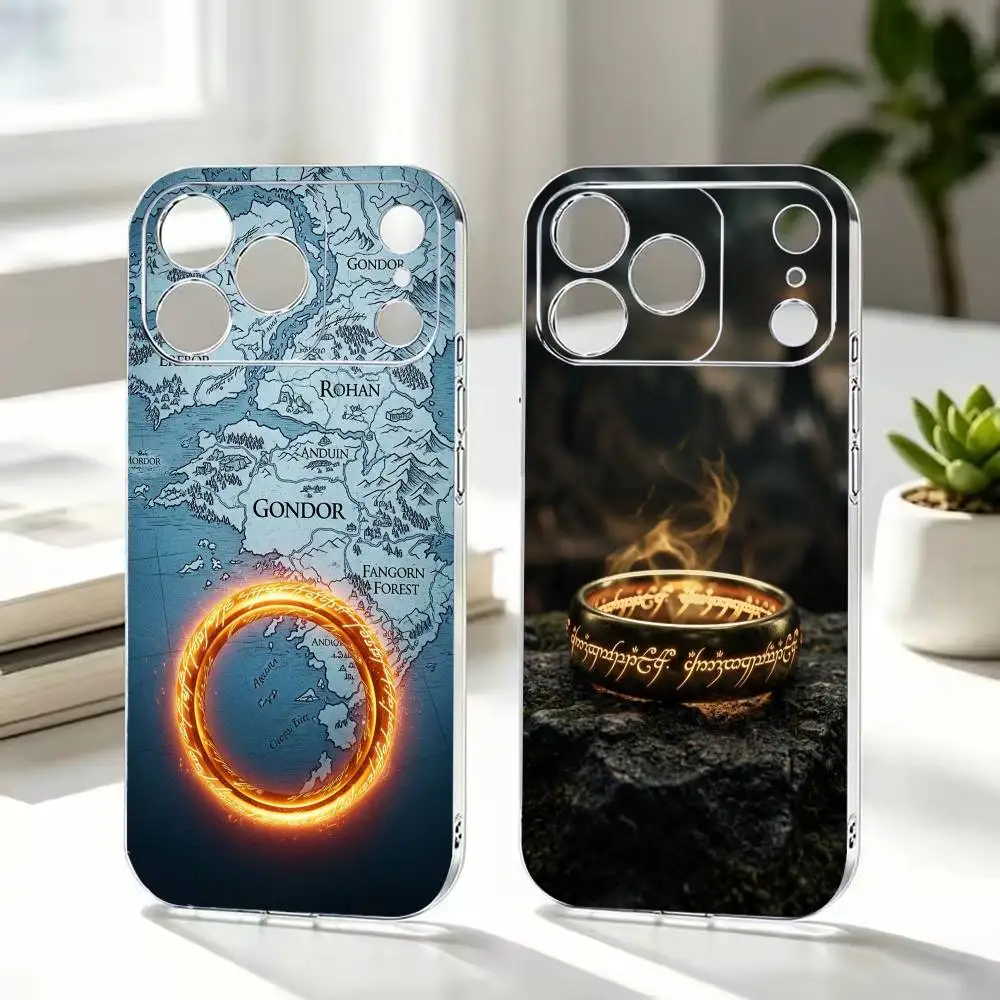 Funda de teléfono transparente de TPU suave con diseño de espada mágica del Señor de los Anillos para iPhone 17, 16, 15, 14, 13, 12, 11 Plus, Pro Max