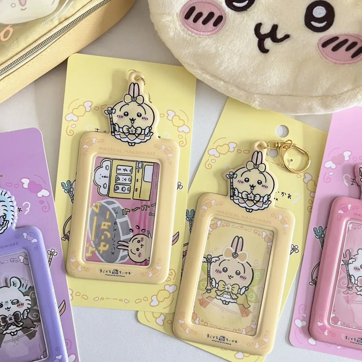 Cartoon Chiikawas Magical Girl Series Card Case Kawaii 3-inch Card Storage Hachiware Usagi Protective Case Pendant Keychain