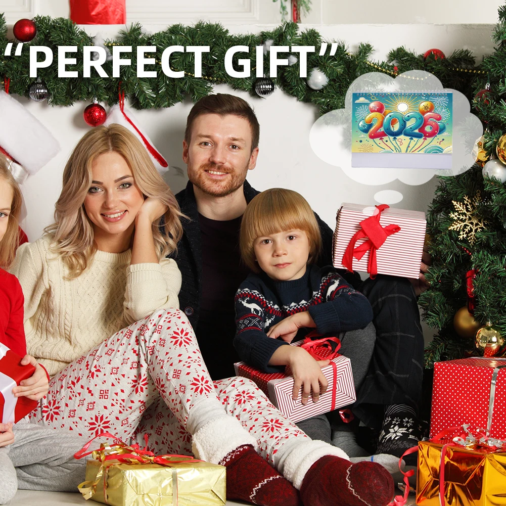 

2026 Calendar Diamond Painting Calendar Set DIY Diamond Art Desk Calendar for Living Room Bedroom Office Desk Gift Giving