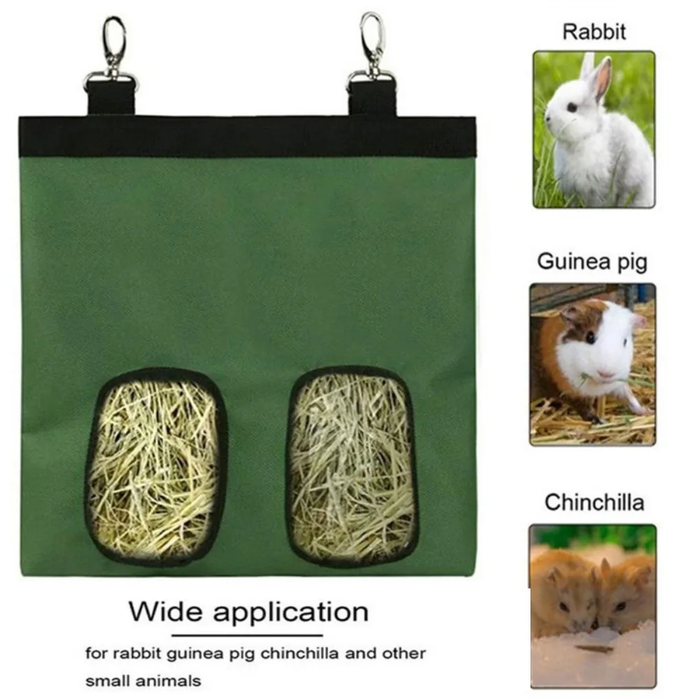 وحدة تغذية قش خنزير غينيا مع خطافات، موزع هامستر معلق، أكياس أغذية الحيوانات الأليفة، نمط لطيف، السنجاب، الأرنب، الشامات، تخزين القش #2