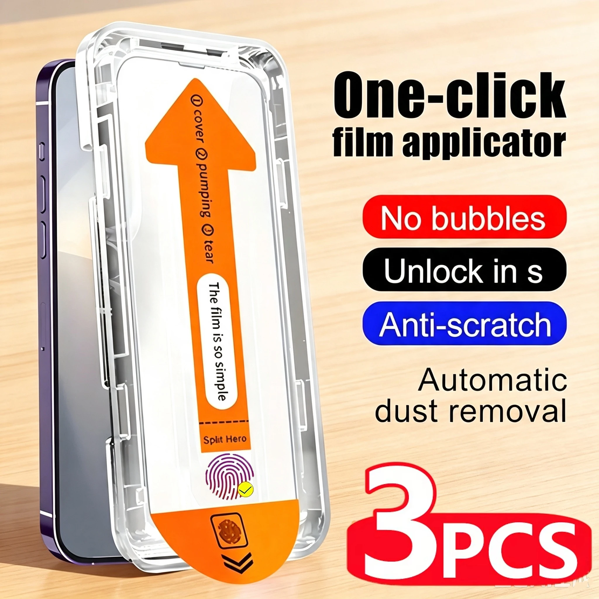 1-3PCS Dust Free Tempered Glass For Xiaomi 17 17T Pro 17 Pro Max Easy Installation Screen Protector Support Fingerprint Unlock
