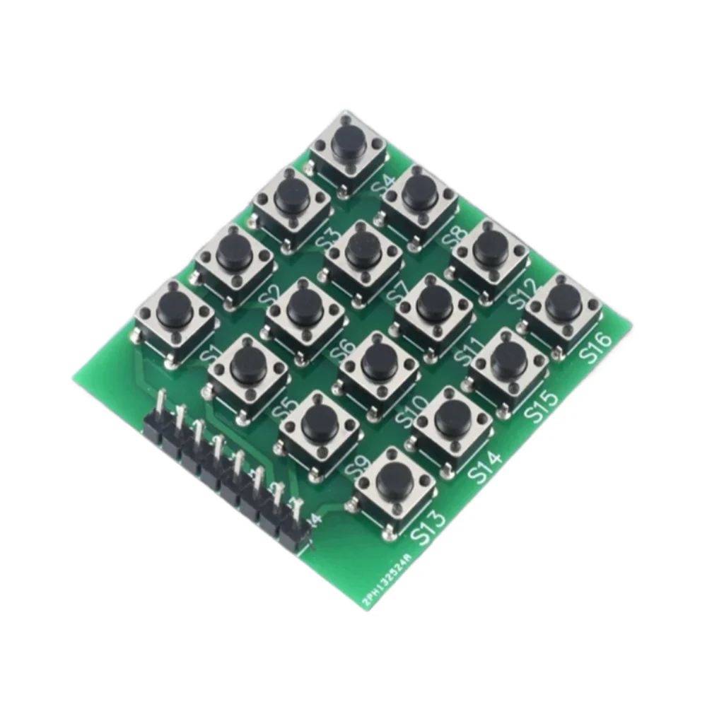 16 Key 4x4 Matrix Keypad Module Tactile Switch Microcontroller External Keyboard 5Pcs for DIY