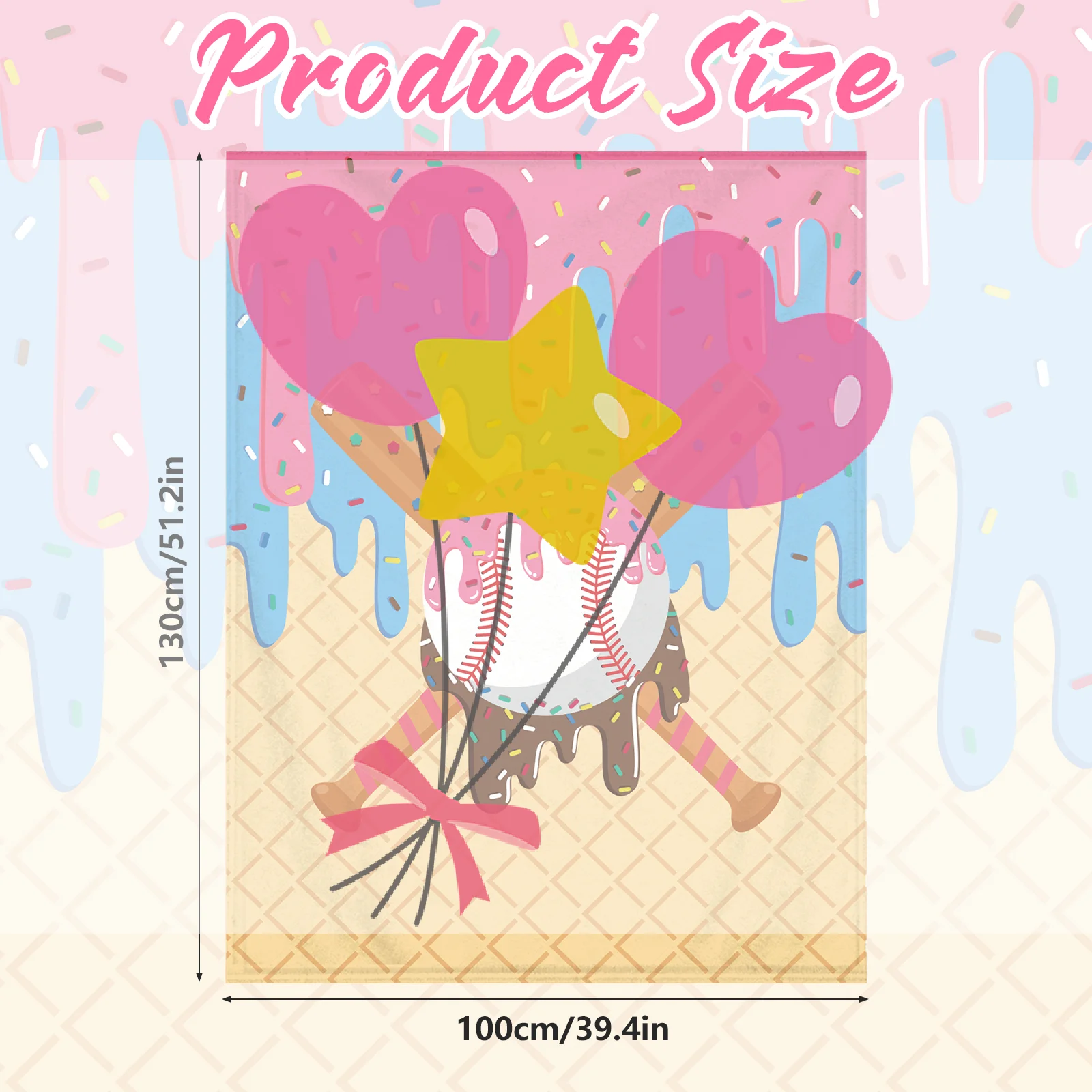 

Плед для бейсбольной комнаты с принтом «Бейсбольный дрипп-эскимо», спортивный плед для бейсбола, теплый, ультрамягкий, фланелевый, с принтом «Бейсбольный дрипп-эскимо», для команды G