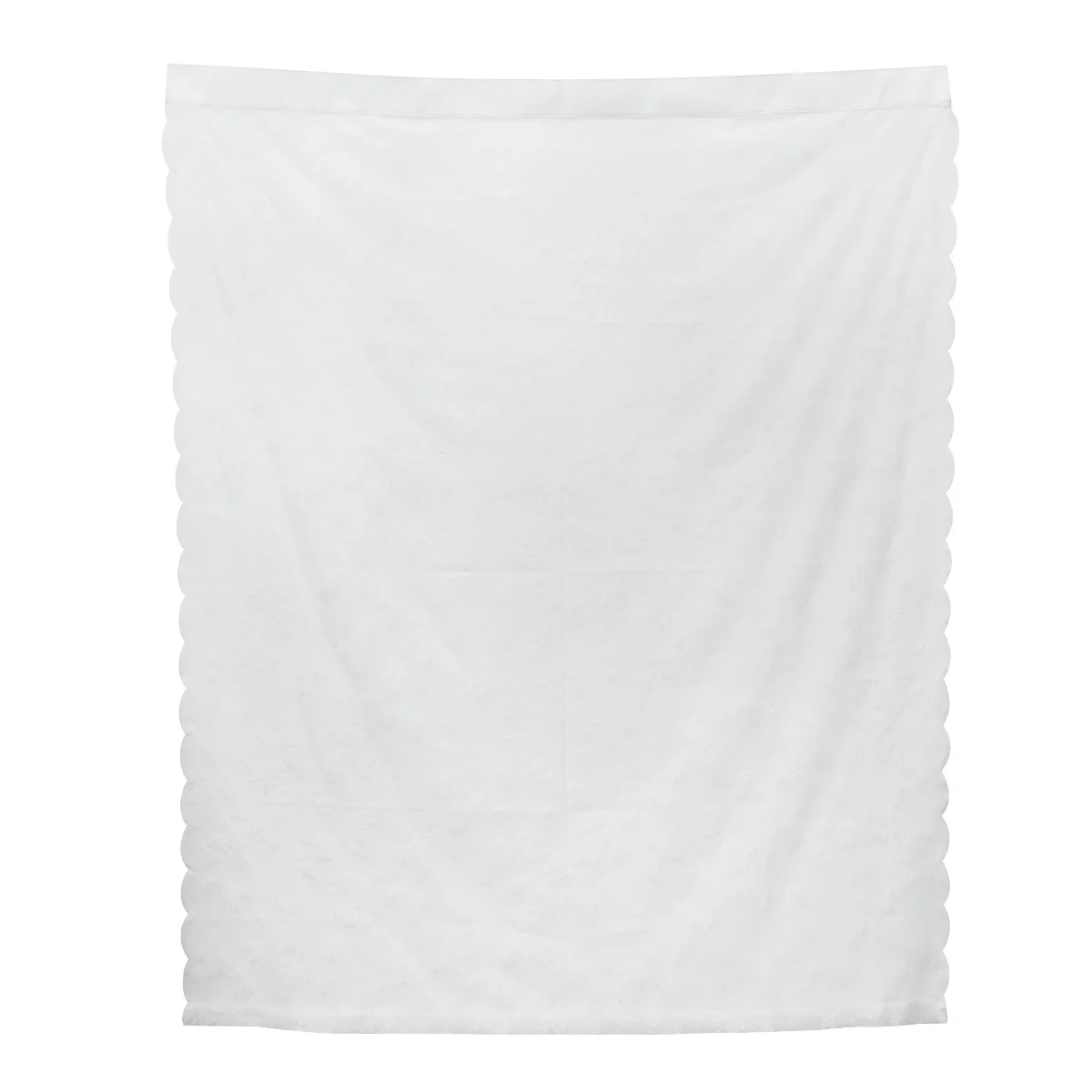 

2 Panels White Lace Curtain Sheer Voile Curtains 57 by 71 Inch Semi Sheer Window Panels for Living Room Bedroom Rod Pocket