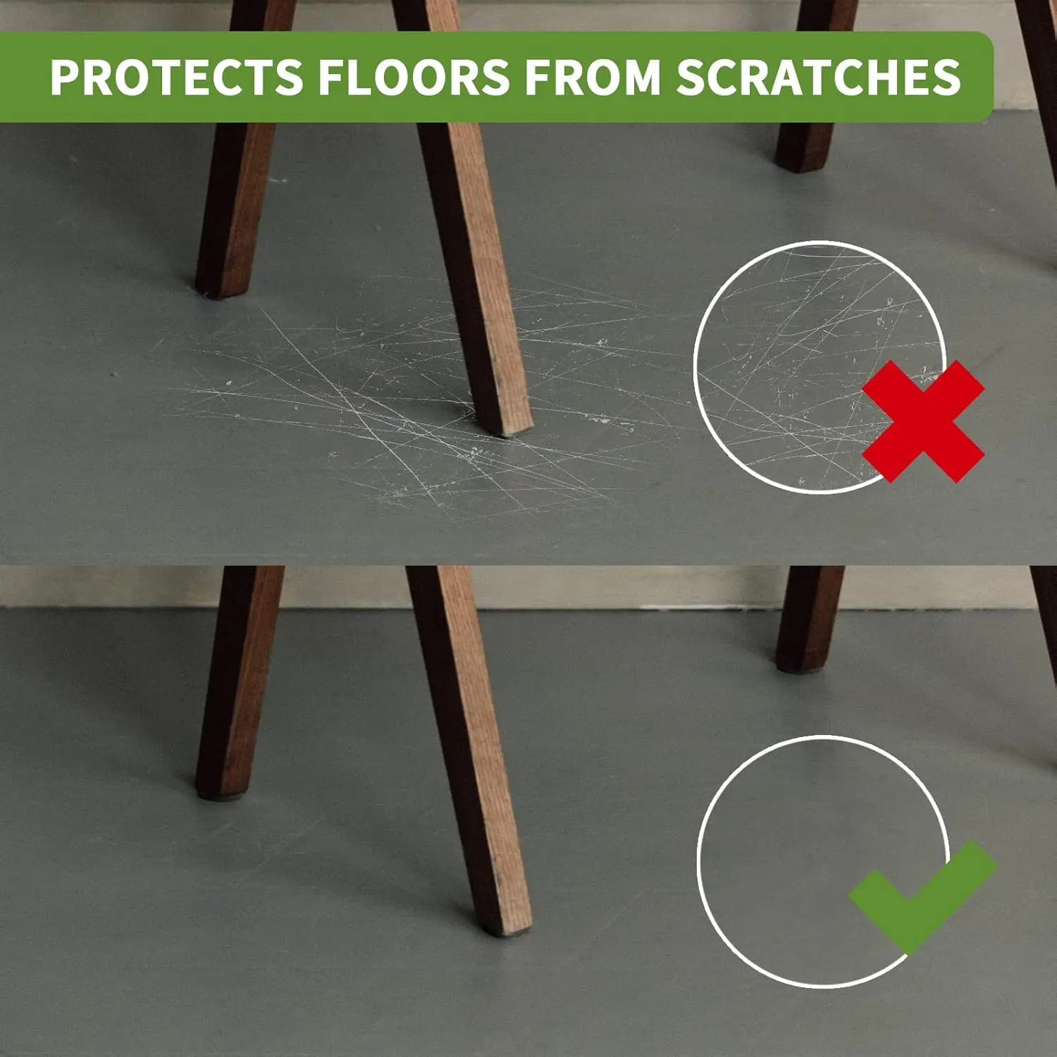 وسادات أثاث من اللباد للأرضيات الصلبة 48 قطعة، وسادات الأثاث، واقيات الأرضيات للأرضيات الصلبة، وسادات اللباد للأثاث، R #5