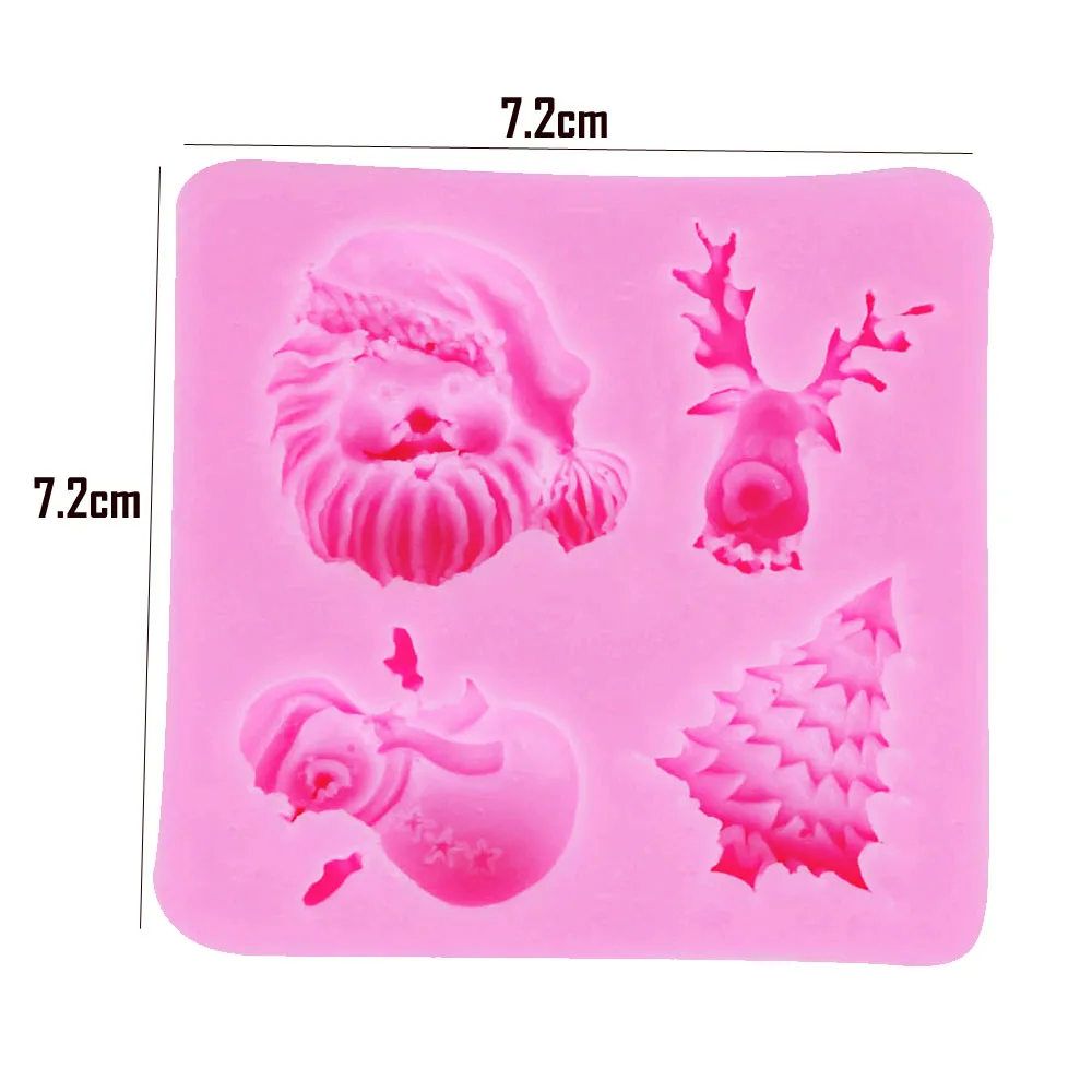 3D Santa Claus, Snow, Socks, Cake Tools Silicone Resin Molds DIY Sugar Kitchen Baking Accessories , Cake Decorating Tools M247