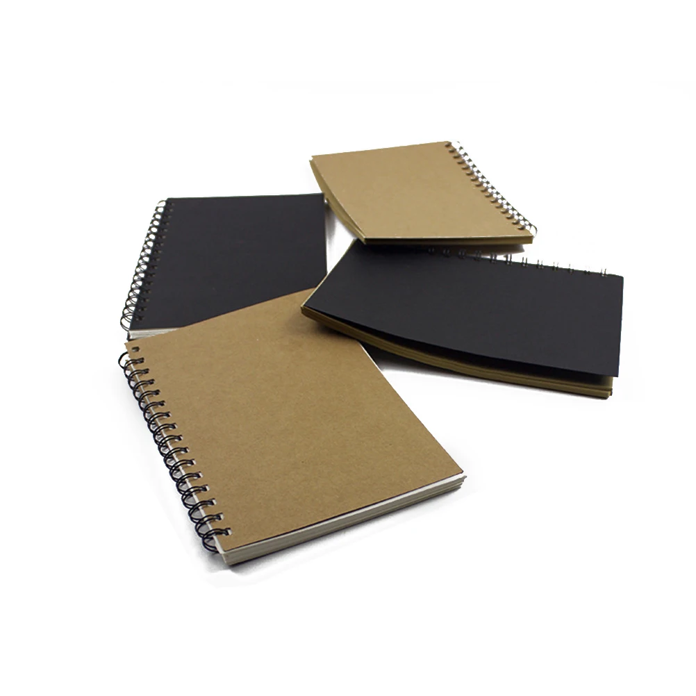 

Vintage Kraft Paper A5 Size Spiral Sketchbook Journal Planner Diary Notebook for Students Office Writing Drawing (Kraft Cover/ K