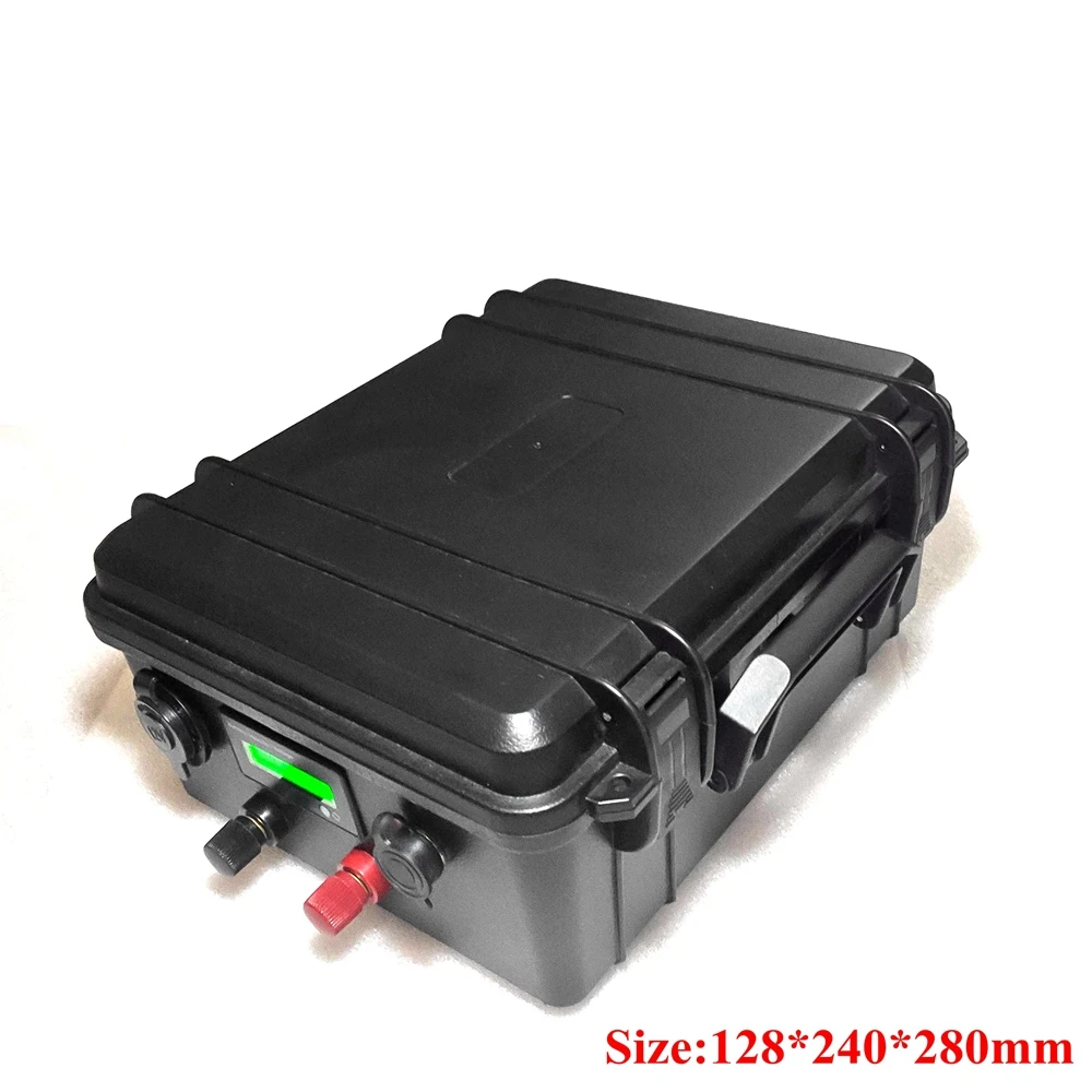 Imagem -02 - Bloco Impermeável da Bateria de 12v 60ah 80ah 100ah 120ah 150ah 180ah 200ah Lifepo4 para a Hélice Solar do Motor do Corrimão Mais Carregador 10a