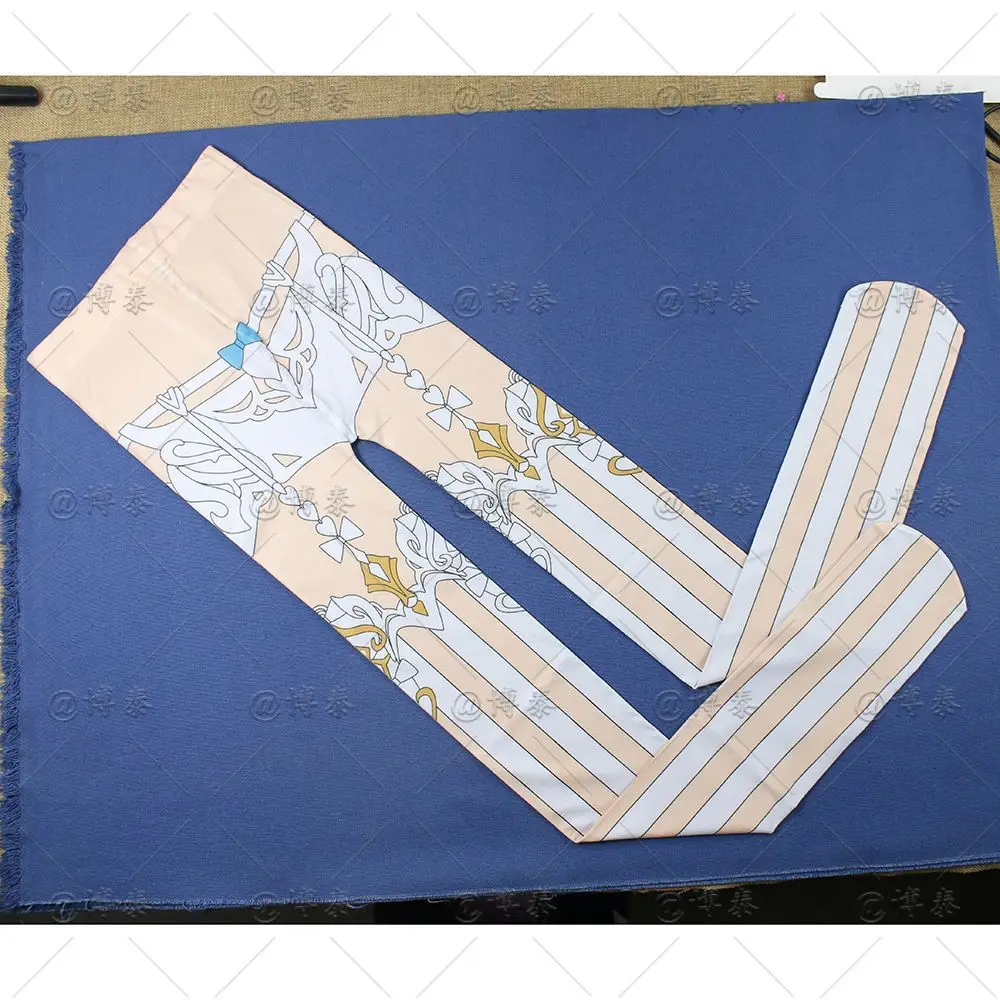 New Escoffier Genshin Impact Cosplay Printed Pantyhose Socks Stockings Game Halloween Costume JK Accessory Anime Birthday Gift