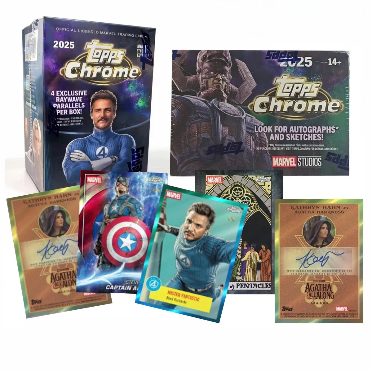 

2025 Topps Chrome Marvel Hobby Collector Box Marvel Universe Premium Film Cards Ultimate Collectible Character Collection Cards