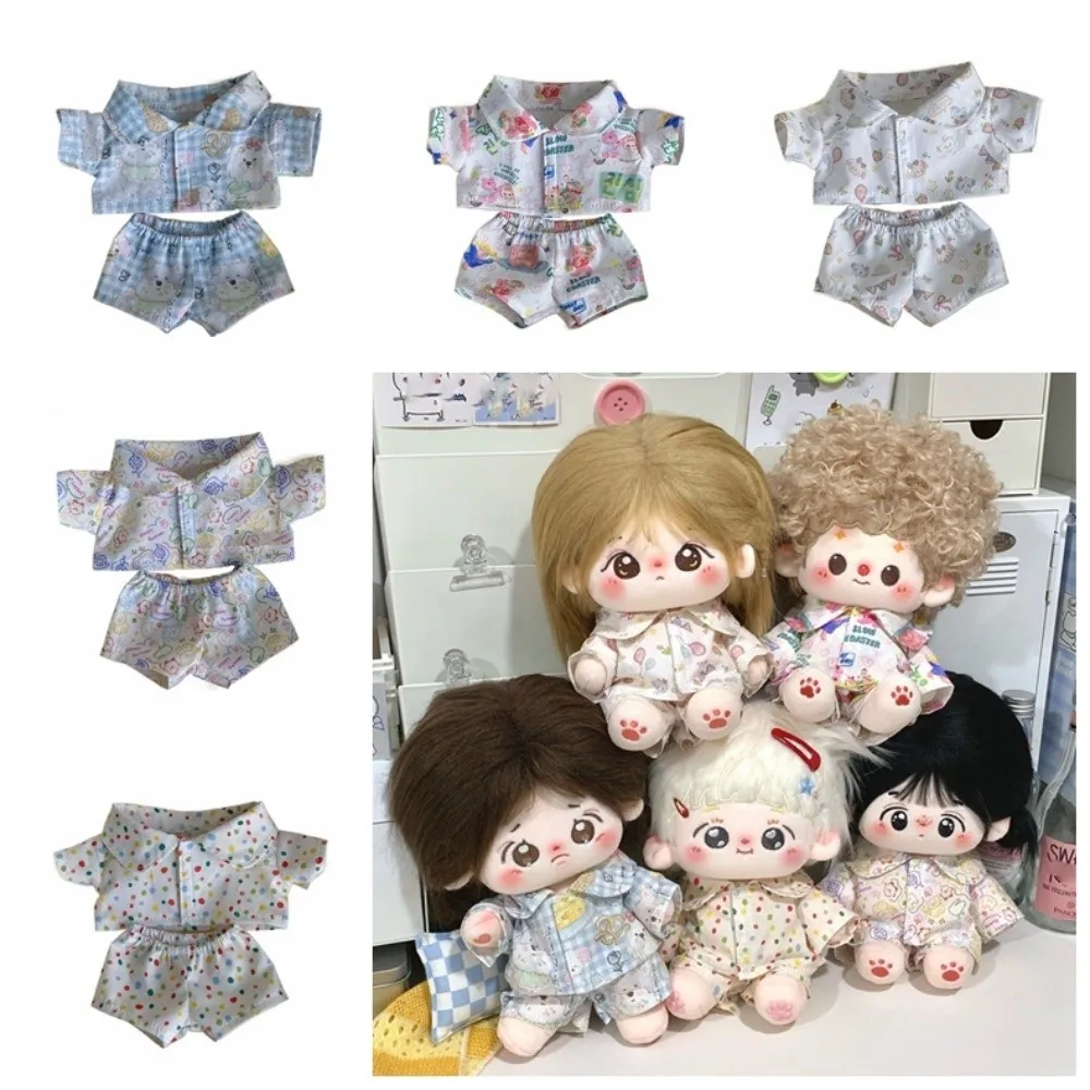 

1 set Pajamas 10/20cm Cotton Doll Clothes Shirt Set Outfit 20cm Cotton Doll's Clothes Fashion Cute 10cm Doll Clothes