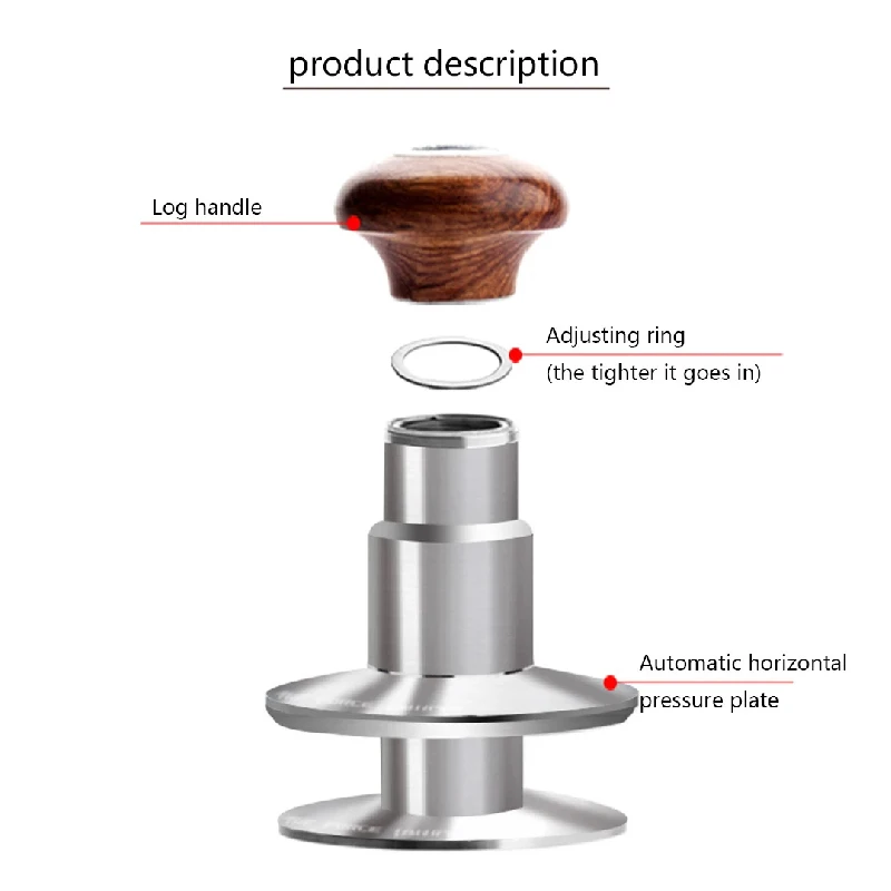 mm Coffee Powder Hammer Cloth Leveler Stainls Steel Force Tamper prso Prs