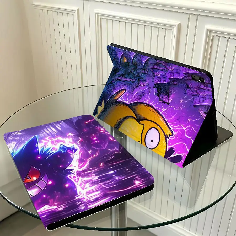 Pokemons Cool Gengar Case for Apple iPad 10th 7/8/9th Pro11 13 Air 11 13 M4 M3 M2 A16 2026 With Pencil Holder Air 4/5/6th