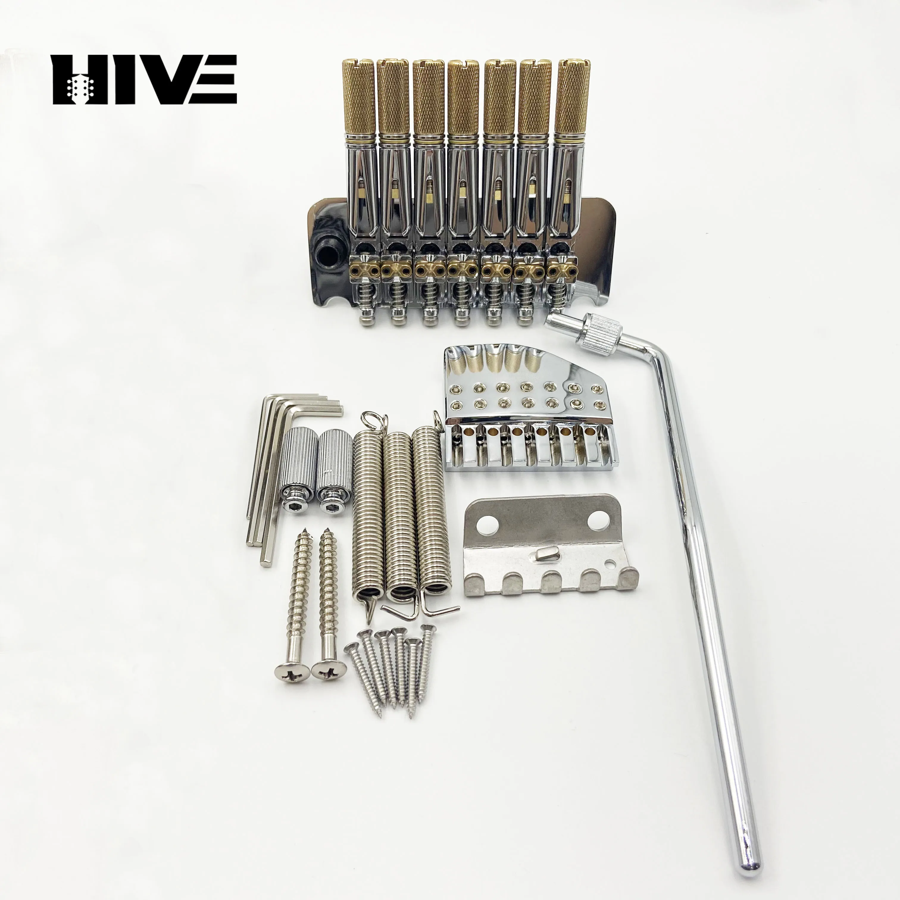 

High-end Headless Electric Guitar Bridge 7-string Small Double-Cranked Upper and lower Bridge Guitar Drawplate Complete Set