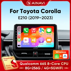 Ainavi Multimedia Player For Toyota Corolla 12 Cross 2019-2022 Carplay Android Auto Car Radio Stereo 4G Wifi GPS DSP 48EQ 2 Din