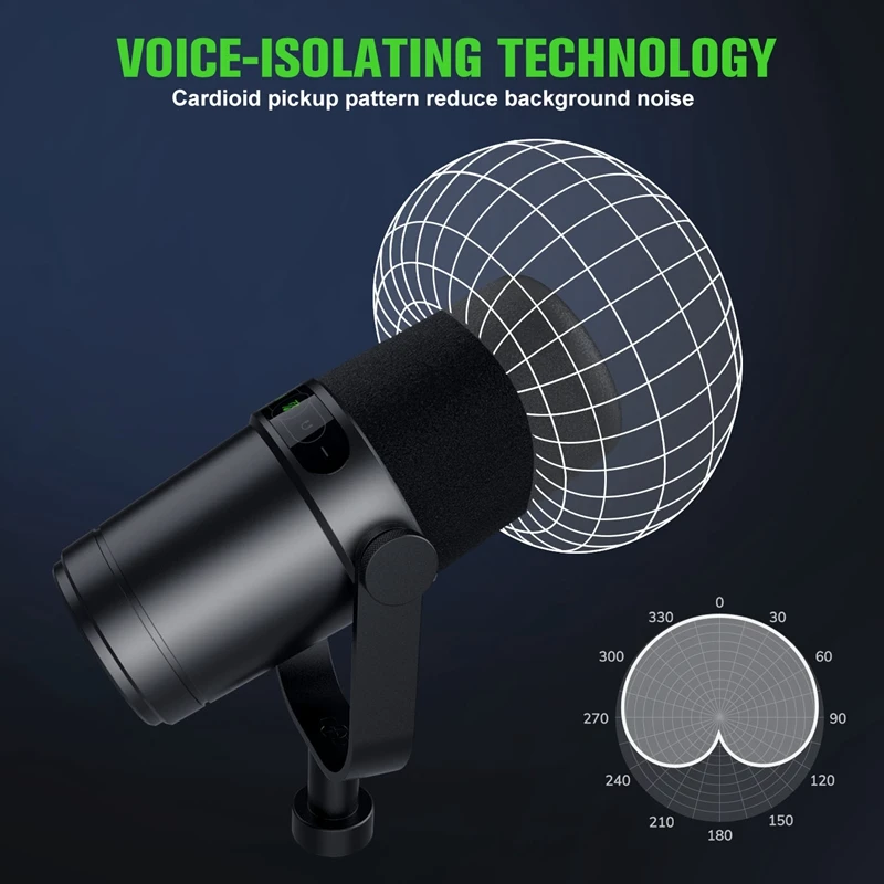 Professional Dynamic Microphone Selectable Frequency Response Mic for ...