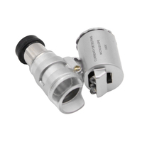 Mini Pocket Microscope with LED Jewelry Appreciation Microscope Illuminated Adjustable Jeweler Loupe for Jewelry Observation