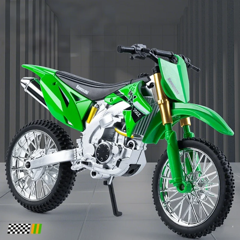 

1:10 Kawasaki KX450F сплав литая модель мотоцикла, коллекция транспортных средств со звуком, внедорожный автоцикл, игрушки, автомобиль, подарок на день рождения