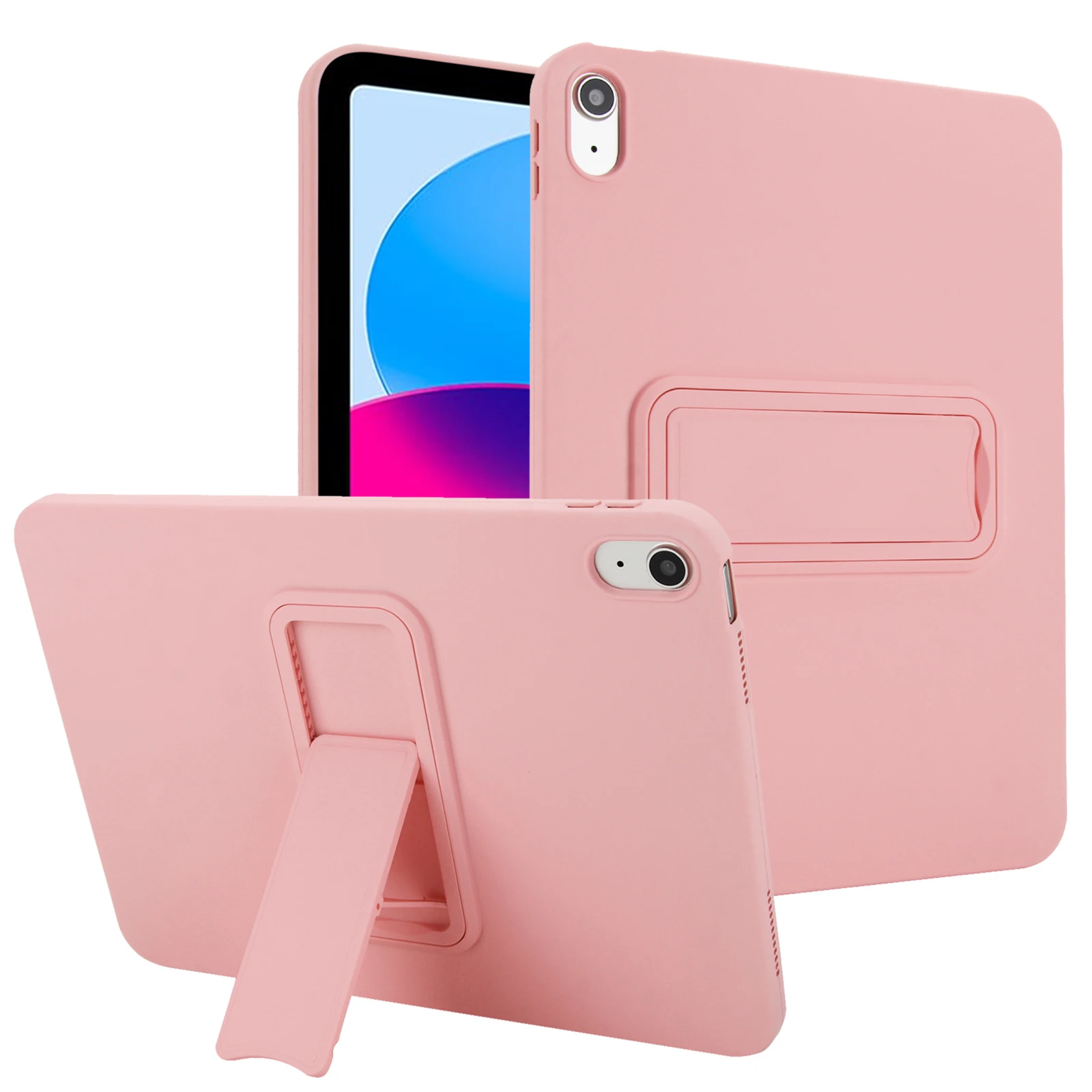 Skin Feel Shockproof Kickstand Case for iPad Pro 11 2026 A16 10th 9th 8th 7th Mini 6 5 Comfortable Grip Edge protection Cover