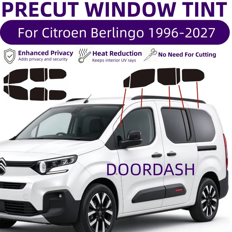For Citroën Berlingo M59/B9/K9 Multispace Pre-Cut Window Tint Film Vehicle-Specific Full Kit Front/Rear Windows Precision-Cut