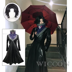 Anime Hunter cos Feitan Cosplay Costume Wig Black Custom Men Women Halloween Party Carnival Outfits Full Set Costume