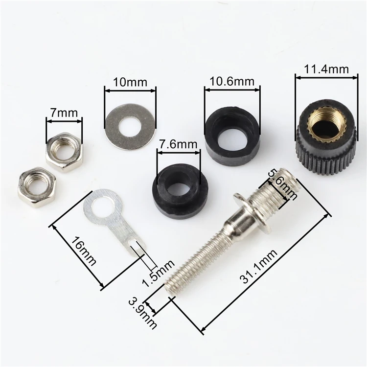 5PCS/LOT Terminal Blocks JS-910B 4mm Amplifier Terminal Connector Binding Post Banana Plug Jack Mount Black