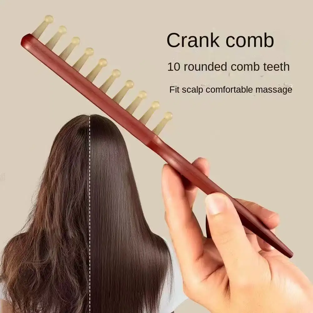 10‑Tooth Scalp Massage Comb Wide‑Tooth Round Tip Hair Comb Portable Scalp Relaxation Massager Hair Care Styling Comb For Home Us