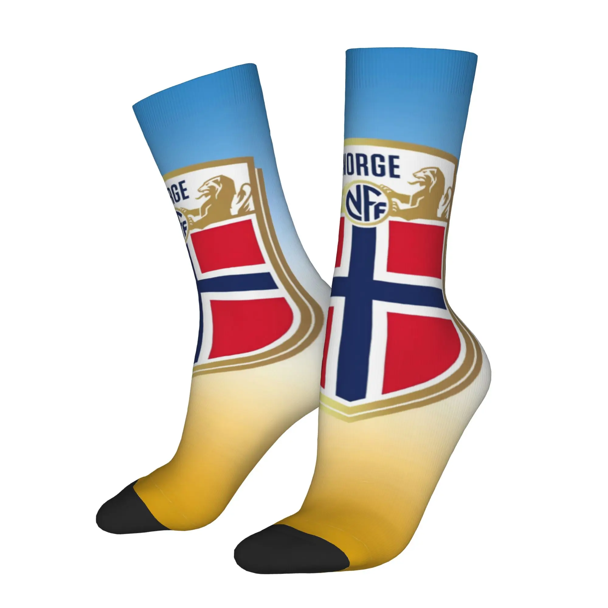 Happy Funny Norway Retro Harajuku  Hip Hop Novelty Pattern Crew Sock Match Day Essentials