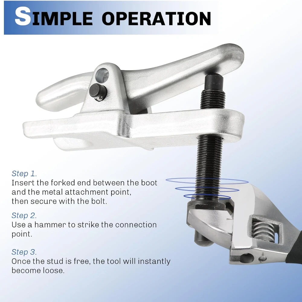 Universal Ball Joint Separator Remover Tool for Separating Arms, Tie Rods, and Ball Joints