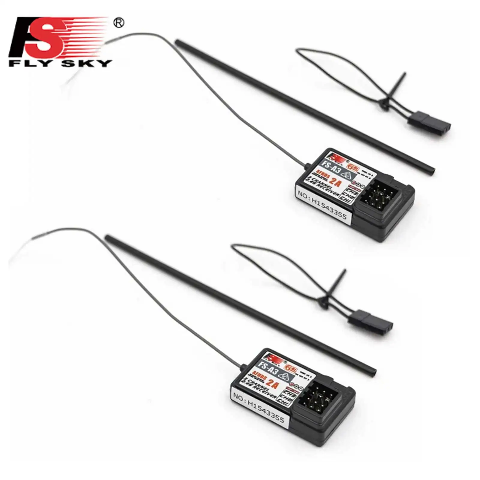 2Pcs Flysky FS-A3 AFHDS2A 2.4G 3CH Receiver for GT2E GT2G Transmitter