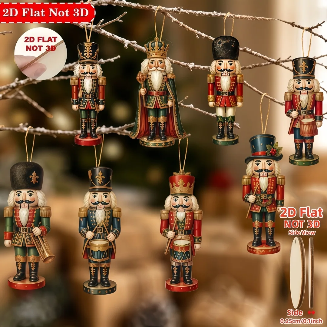 12-teiliges Weihnachtsdekorations-Set aus Holz, Geschenkanhänger, Weihnachtsbaum-, Kamin- und Fensteranhänger, Weihnachtsparty-Zubehör – Detail 10
