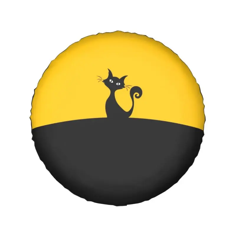 Black Cat Hill Spare Tire Cover for Jeep Grand Cherokee Cartoon Kitten 4WD 4x4 SUV Car Wheel Protectors 14\