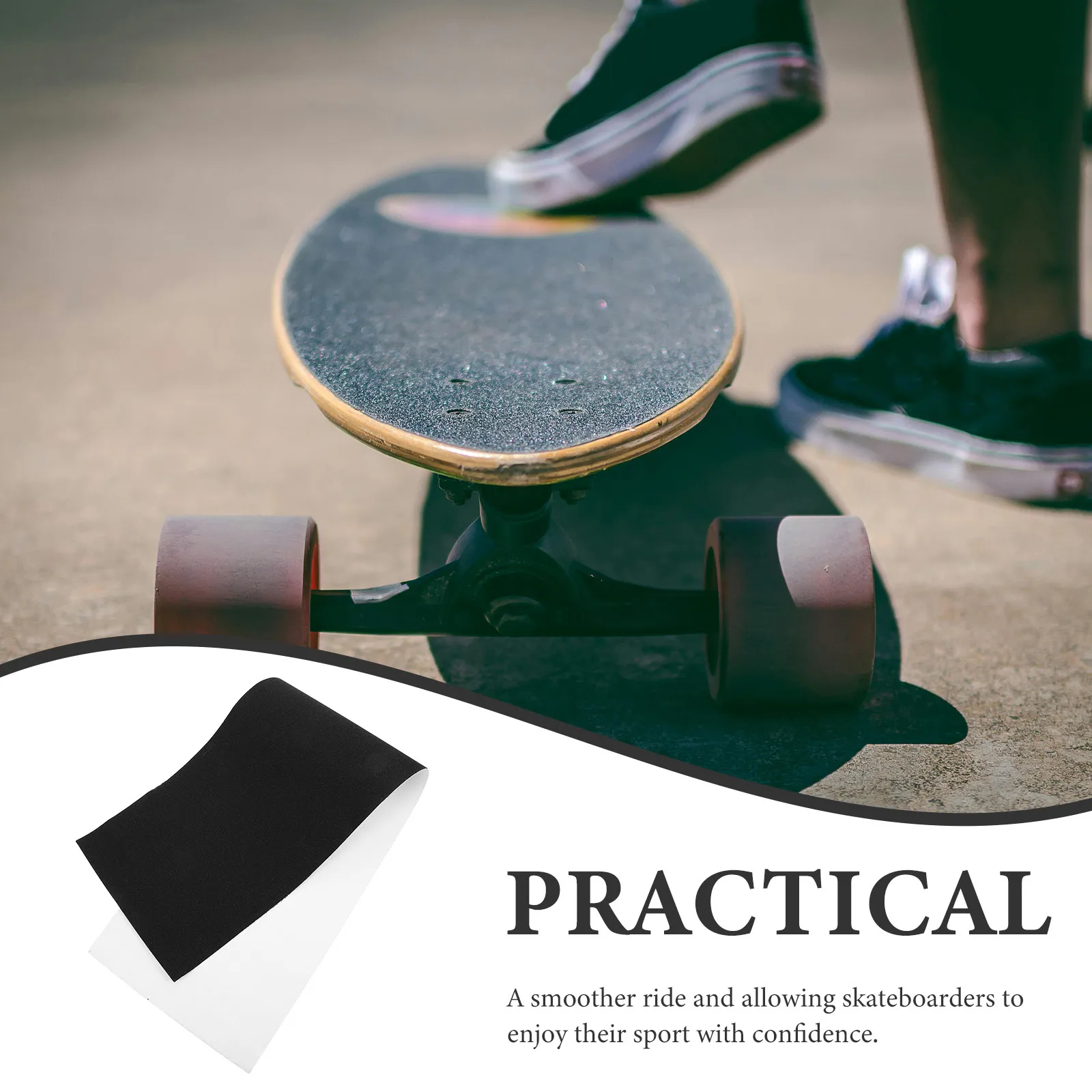 Self-Adhesive Skateboard Grip Tape Sandpaper Wear-Resistant Anti-Slip Sheet for Skateboard