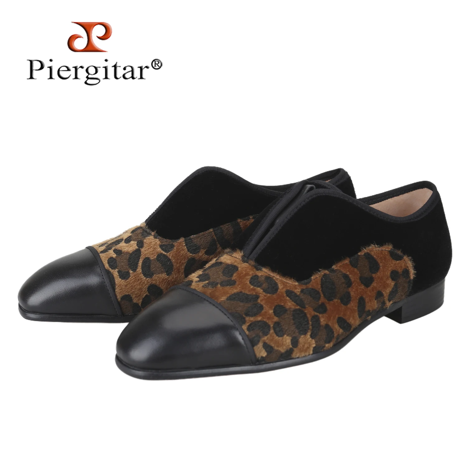 Piergitar Handmade Mixed-Materials Patchwork Men's Oxford Shoes For Wedding And Party Wear CL Brand Same Red Outsole Formal Shoe
