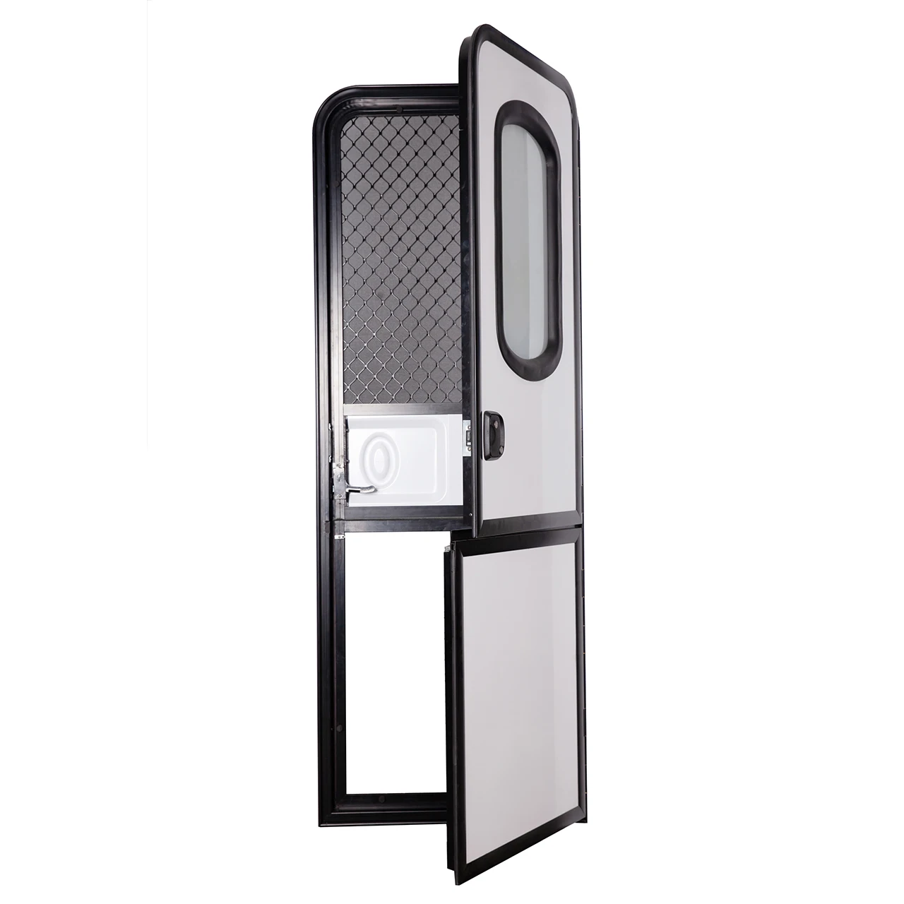High Tensile Aluminum Profile Double-opening RV Door Up-down Style 620*1800mm Double Doors for Caravan Motorhome Custom Sizes