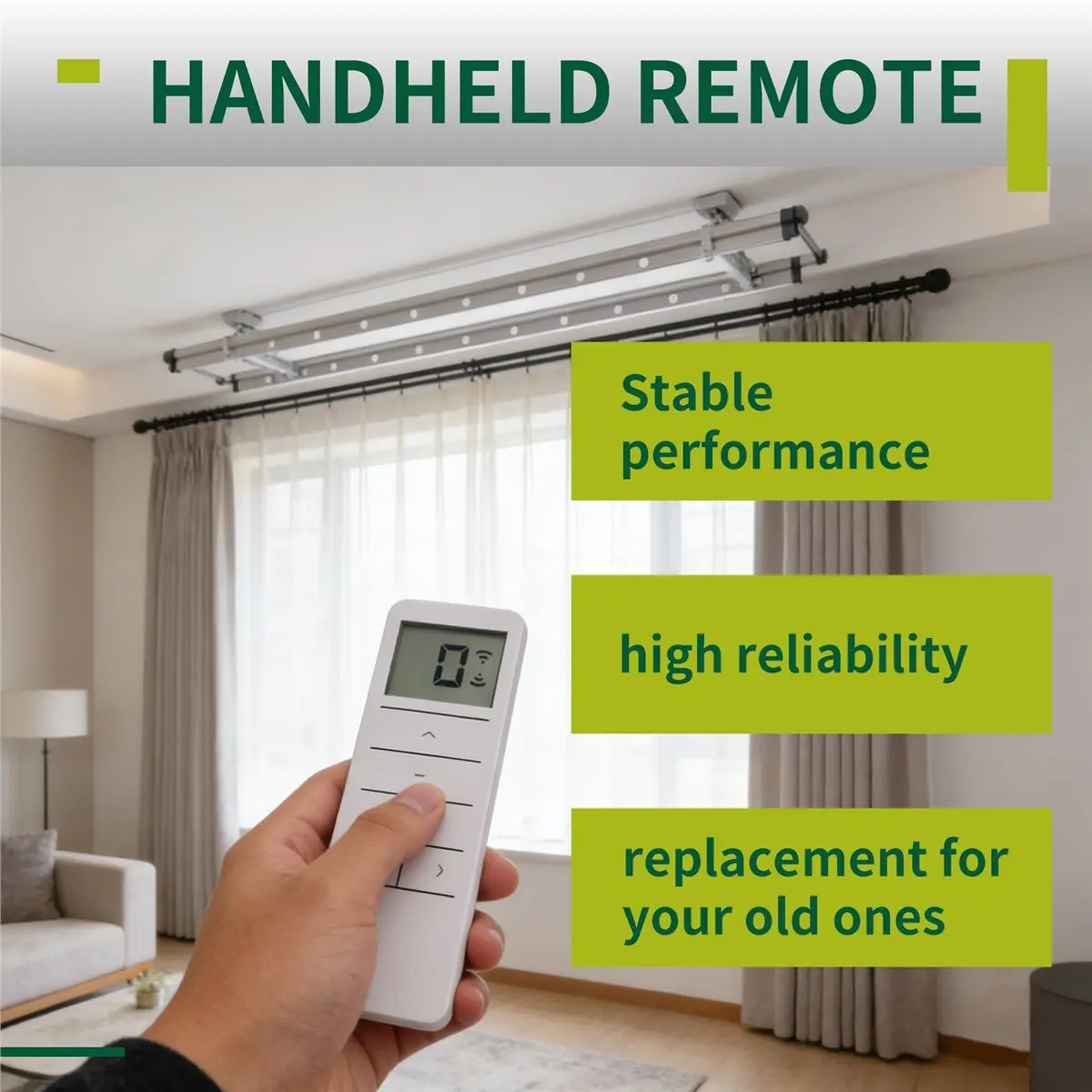 N05R 15 Channel Handheld RF433 Remote Controller for Electronic Window Curtains Motor Roller Blinds Smart Life APP Control