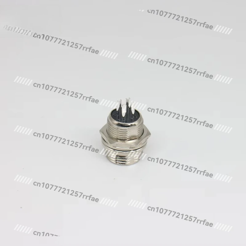 Series Brass 2-7 Pin Male Socket - Rear Nut Panel Mount IP55 Sensor Connector for Wire Connections