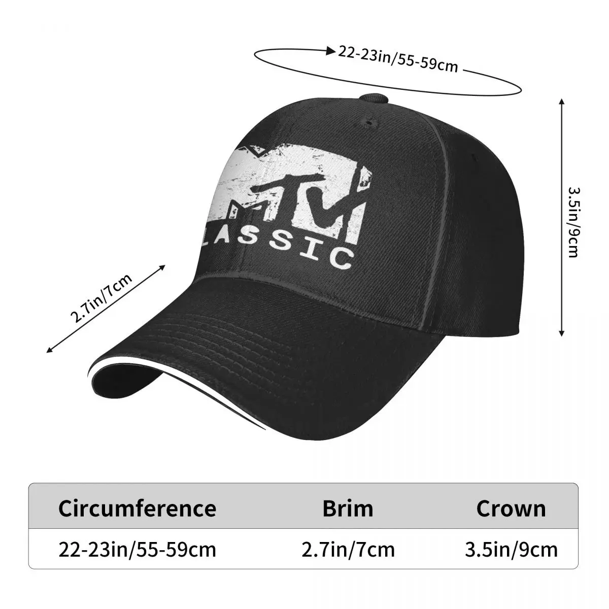 Classic Mtv 3 Caps Golf Hat Cap For Men Caps For Men Baseball Cap Men Man Hat Baseball Cap